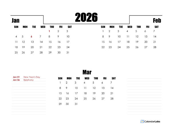 2026 Italy Quarterly Planner Template