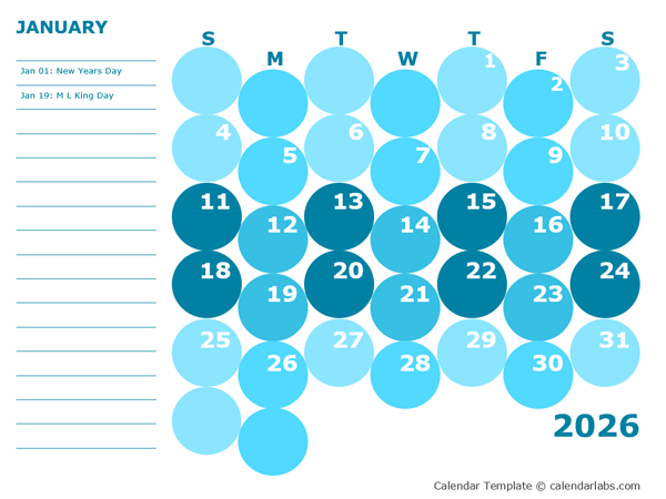 2026 Monthly Colorful Calendar For Kindergarten