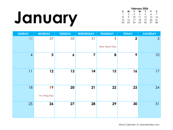 2026 Thailand Monthly Calendar Colorful Design