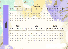 2-Page Mini Calendar 2026 Printable