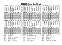 2026 Fiscal Calendar Template Starts At April