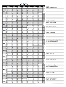 2026 Accounting-Month-End-Close-Calendar