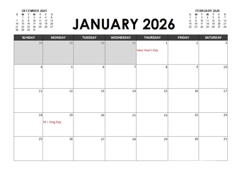 2026 Apple Numbers Calendar Template