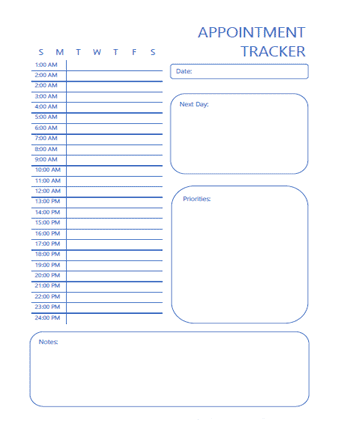 2026 Appointment Tracker Calendar