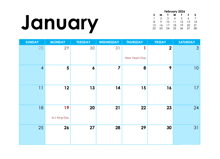 2026 Australia Monthly Calendar Colorful Design