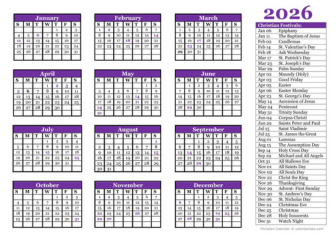 2026 Christian calendar