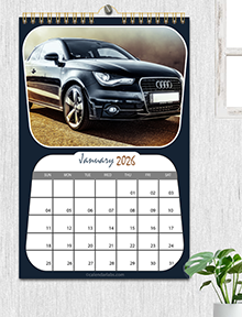 2026 Classic Car Monthly Wall Calendar