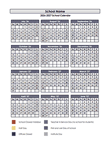 2026 Customizable Yearly Jul-Jun Calendar