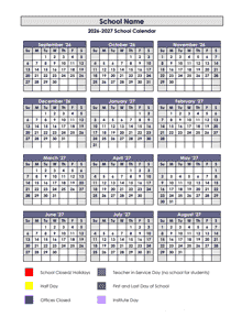2026 Customizable Yearly Sep Calendar