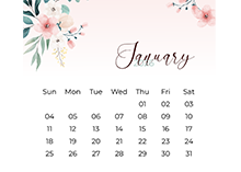 2026 Desk Calendar Cute Floral