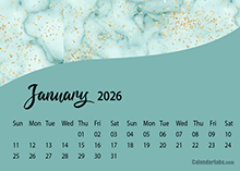 2026 Desk Calendar Printable