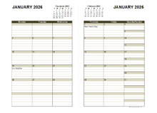 2026 Diary Planner Template