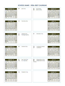 2026 Editable Yearly Calendar Sep-Aug