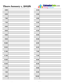2026 Daily Planner Template