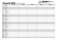 2026 Monthly Planner Template