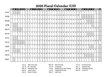 2026 Fiscal Calendar USA