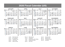 2026 USA Fiscal Quarter Calendar