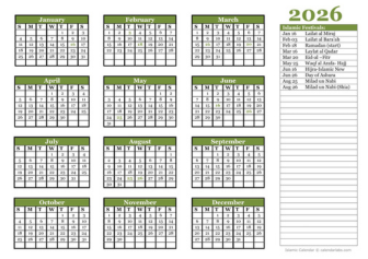 2026 Islamic calendar
