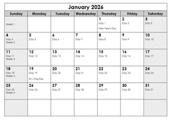 2026 Julian Calendar