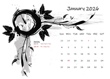 2026 Monthly Calendar Design Template