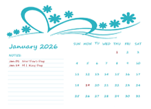 2026 Monthly Calendar Template Kindergarten