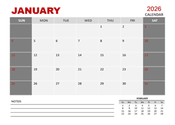 2026 Monthly Powerpoint Calendar