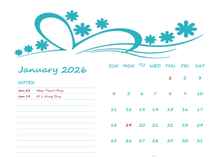 2026 Word Calendar Template For Kindergarten