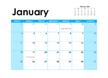 2026 PDF Calendar Blank Month
