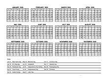 2026 PDF Yearly Calendar With Holidays