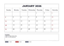 2026 Powerpoint Calendar Template