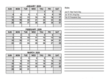 2026 Printable Calendar With Notes