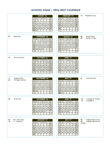 2026 Vertical Yearly Calendar Aug-July