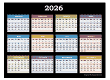 2026 Yearly Calendar For Powerpoint