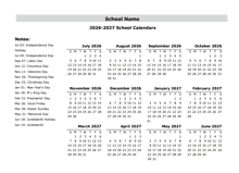 2026 Yearly School Jul-Jun Calendar With Holidays