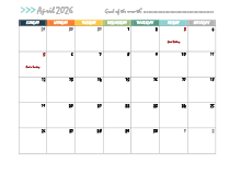April 2026 Planner Template