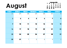 August 2026 Calendar with Holidays