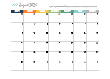 August 2026 Planner Template