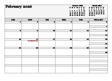 February 2026 Planner Template