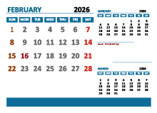 February 2026 Excel Calendar with Holidays