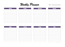 Free Weekly Onenote Planner