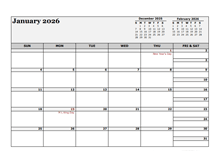 January 2026 Planner Template