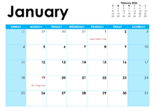 January 2026 Calendar with Holidays