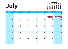 July 2026 Calendar with Holidays