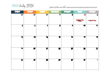 July 2026 Planner Template