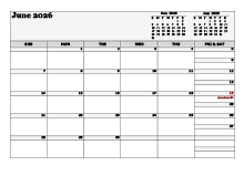 June 2026 Planner Template