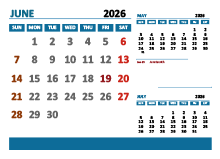 June 2026 Excel Calendar with Holidays