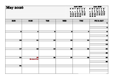 May 2026 Planner Template