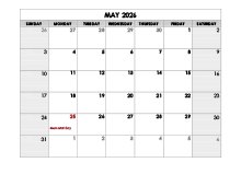 May 2026 Printable Calendar