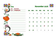 November 2026 Calendar Dates