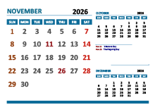 November 2026 Excel Calendar with Holidays